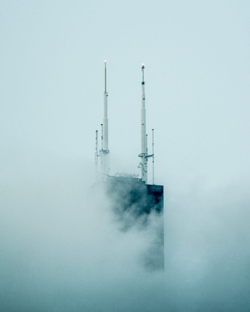 broadcasting satellite tower